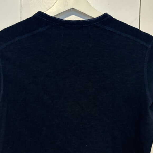 Wings + Horns Blue Short Sleeve Henley Tee - Small - Picture 6 of 7